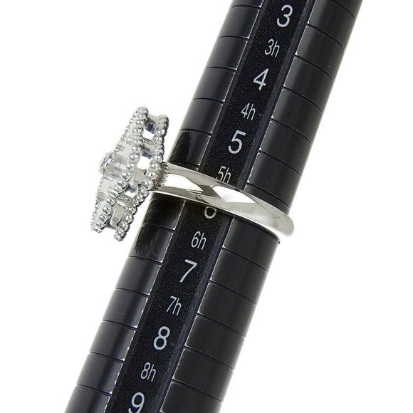 Van Cleef & Arpels Vintage alhambra Ring K18 white gold #3.5(US Size) 7.0g... - Picture 6 of 6